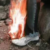 Nike Shox reduced to ashes